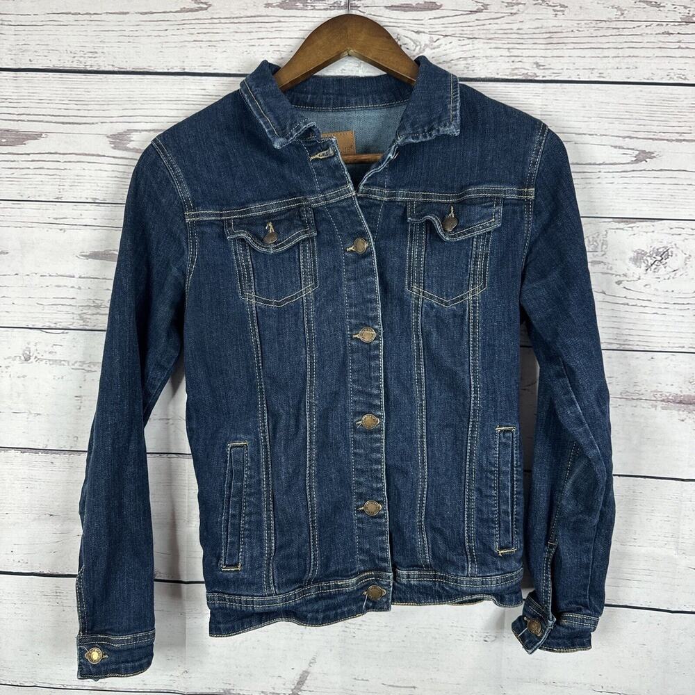 Judy Blue Denim Jacket Womens‎ Small Blue Jean Pockets Stretch Button Casual